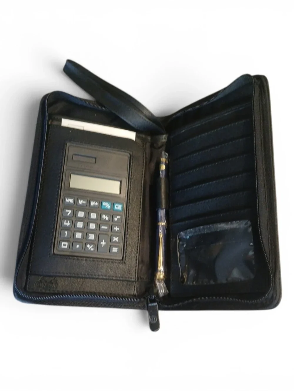 Sweda Leatherette Cell Phone Wallet & Solar-Powered Multi-Function Calculator